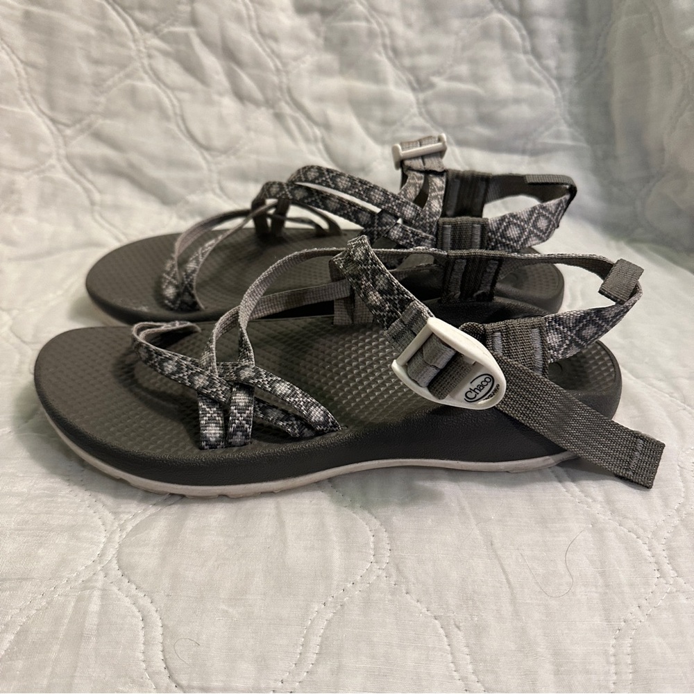 Chaco Gray Patterned Strappy Sandals - image 3